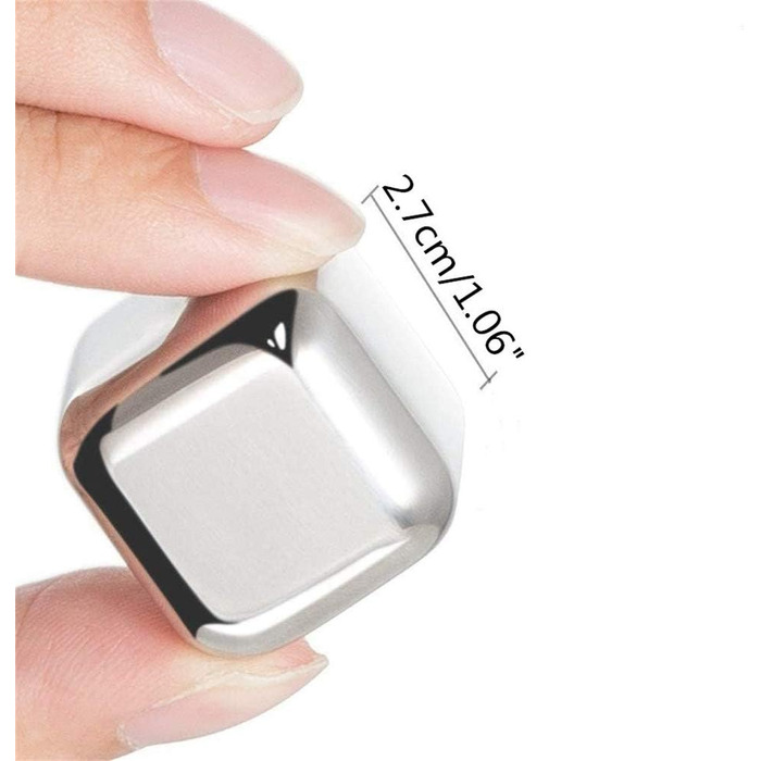 Набір металевих охолоджувальних каменів для віскі з нержавіючої сталі Ulalaza