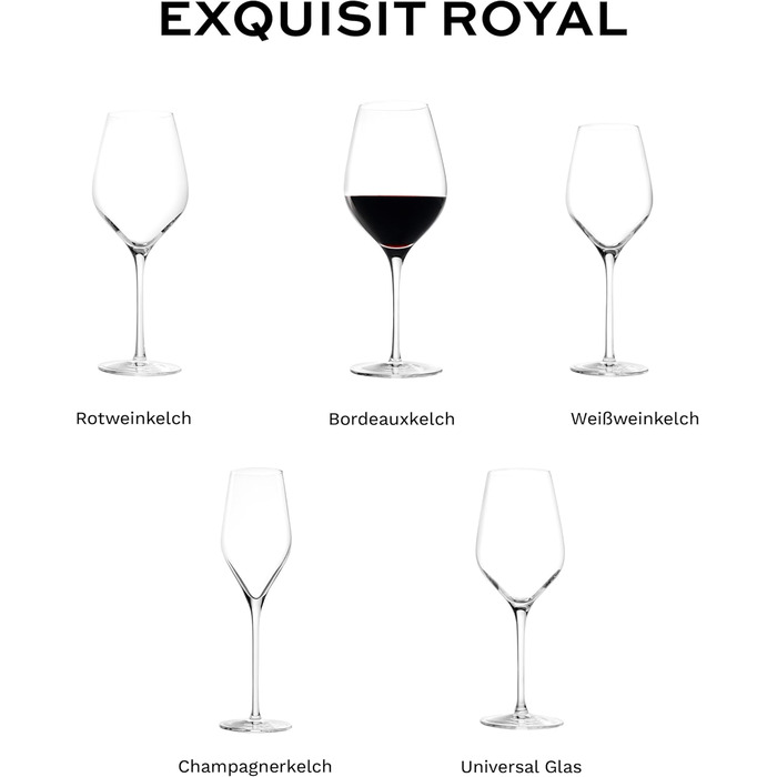Набір келихів для бордо 6 шт 645 мл Exquisite Royal Stölzle Lausitz