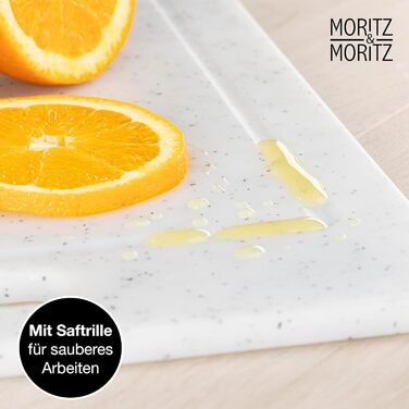Набор досок разделочных, пластиковых 36 x 27,5 см, набор 2 предмета, белые Moritz & Moritz