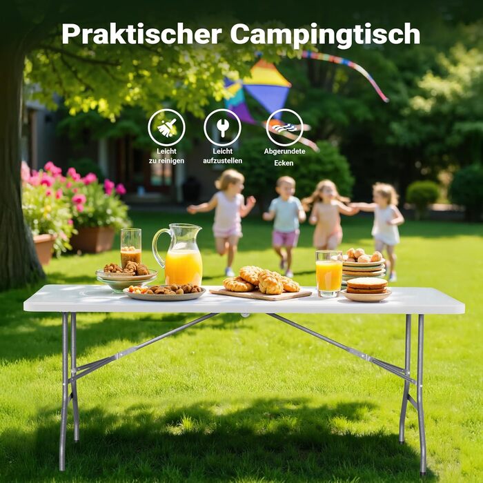 Складной кемпинговый стол 180x74x74 см Wiltec