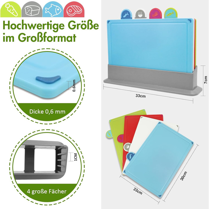 Набір обробних дощок 4 шт BOCHION