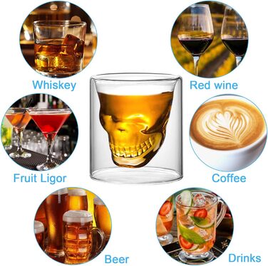 Набор из 10 предметов включает в себя 3 стакана с изображением черепа BITEFU