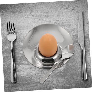 Підставка для яєць 12 см з ложкою, нержавіюча сталь Toyvian