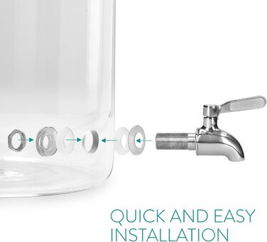 Диспенсер для напоїв зі сталевим краном 5 л Navaris