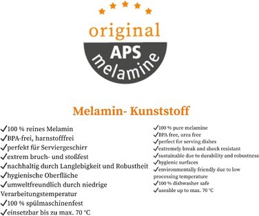 Тарілка APS 85065 NERO, Ø 33 см, висота 3,5 см, меламін, чорний