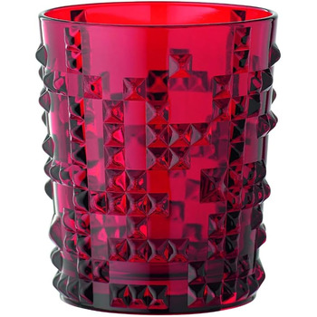 Набор из 4 предметов, хрустальный бокал, 390 мл, punk, 0099498-0 (стакан для виски, красный)