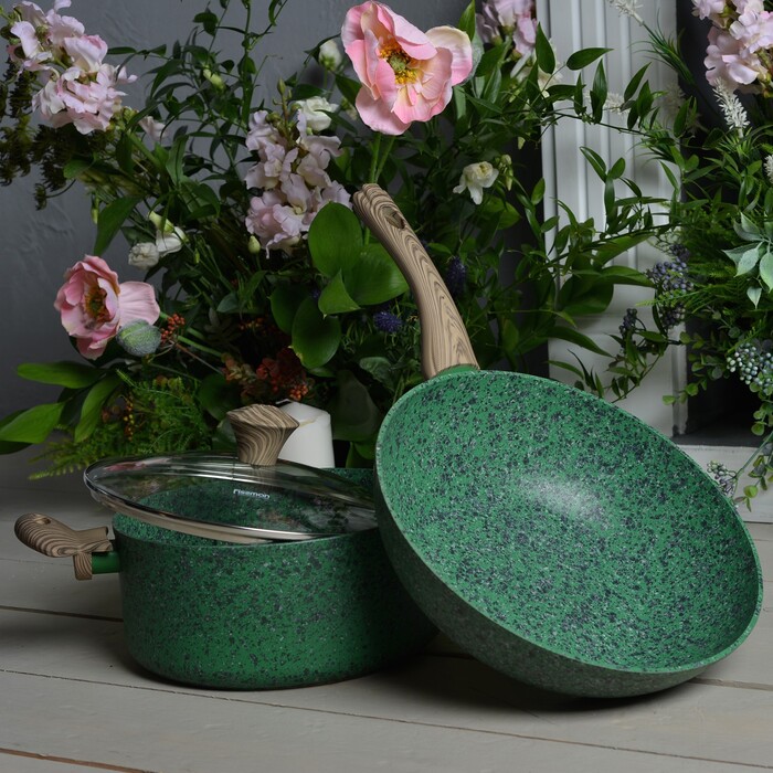 Сковорідка ВОК Fissman MALACHITE 24x7 см (4314)