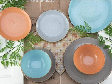 Набір посуду на 4 персони, 16 предметів, різнокольоровий Vintage Nature Creatable