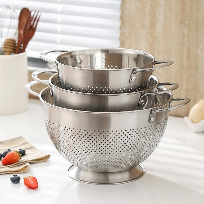 Набор из 3 металлических сит из нержавеющей стали KINGBON