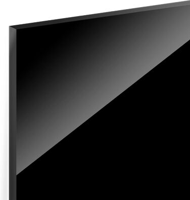 Задня панель для кухні, скляна, темно-чорна, 59 см x 120 см, для кухні та ванної кімнати, безпечне скло (40 см x 60 см)