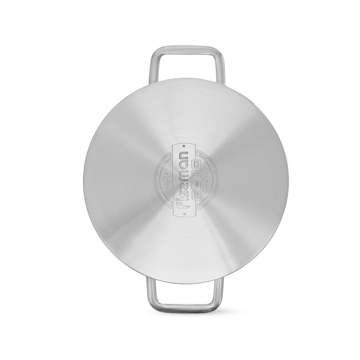 Каструля Fissman TIERNO 20x11,5 см / 3,1л зі скляною кришкою нержавіюча сталь (5495)