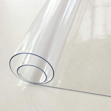 Прозора скатертина Ever Fairy, захисна плівка для столу з ПВХ 2,0 мм, килимок для кухні, їдальні, дерев&39яних меблів, захисний чохол (60 x 110 см) (прозора прямокутна 2 мм, 240 x 100 см (прямокутна))