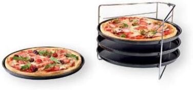 Набір форм для піци Zenker - 4 лотки та 1 решітка для тарілок - з антипригарним покриттям