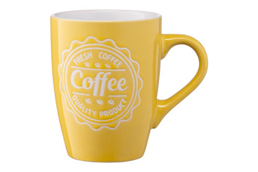 ARDESTO Чашка Coffee, 330 мл, желтая, керамика