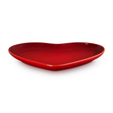 Тарілка у формі серця 23 см, червона Heart Le Creuset