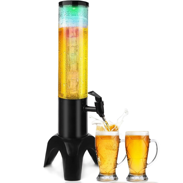 Диспенсер для пива с краном и охлаждающей трубкой KUNANG