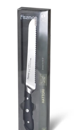 Ніж для хліба Fissman HATTORI 20 см 420J2 сталь (2535)
