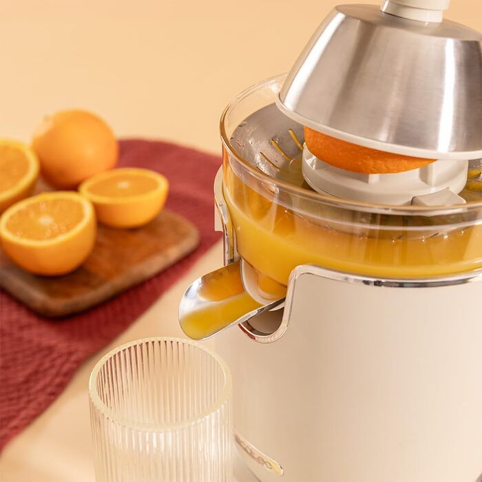 Соковижималка ручна електрична 1000 Вт, бежева Xqueeze RetroJuice 1000 Cecotec