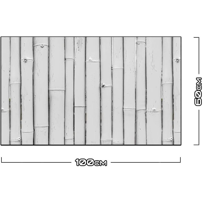 Дизайнерський кухонний фартух з алюмінієвого композиту, кухонний фартух, товщина 3 мм, 60x100 см, (бамбуково-білий)