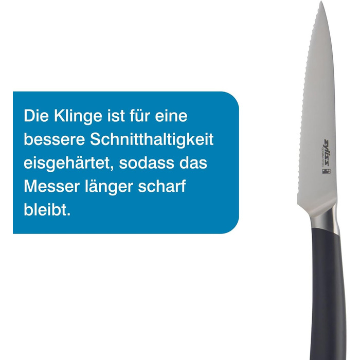 Німецька нержавіюча сталь, чорна ручка, кухонний ніж, можна мити в посудомийній машині, гарантія 25 років (ніж для чищення овочів із зубчастим краєм), 920268 Comfort Pro