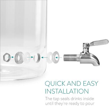 Диспенсер для напоїв скляний 5,6 л Navaris