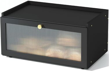 Бамбуковая хлебница 40 x 25 x 21 см черный AINILE