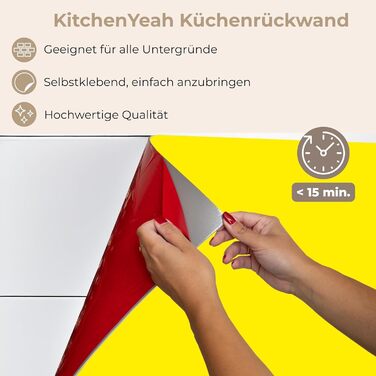 Кухонний фартух 60x250 см, самоклеючий фартух, кухонний фартух, кухонний фасад, самоклеючі кухонні фартухи - Осінь (Жовтий - Однотонний, 60 x 100 см)