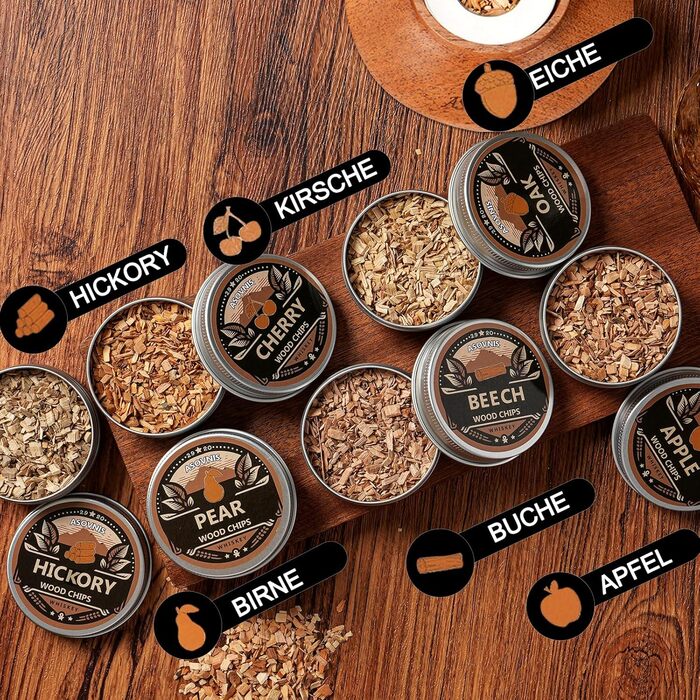 Набор для копчения виски с факелом 6 вкусов ASOVNIS