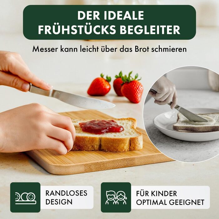 Набір з 6 бамбукових дощок для сніданку Blumtal, 22x14x0,8 см - антибактеріальні дерев&39яні дошки - дошки для сніданку - дошки для перекусу - обробні дошки 22 x 14 см