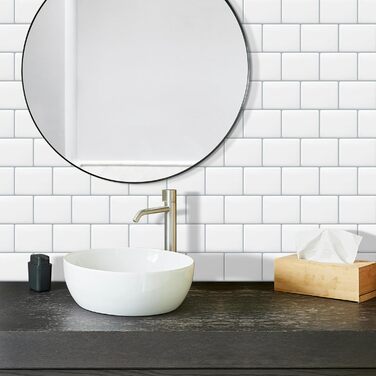 Самоклеюча наклейка на плитку для кухні 30,5 х 30,5 см 10 шт DEWOO