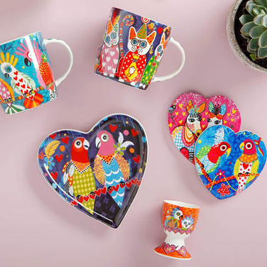 Підставка під чашку Maxwell & Williams Oodles of Love LOVE HEARTS, кераміка, 10 х 9,5 см