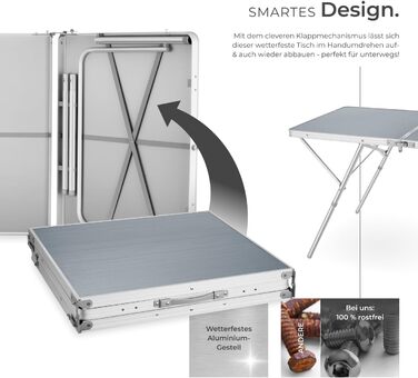 Кемпинговый стол с ремнем для переноски 180 х 70 х 70,5 см tectake