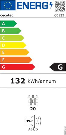 Винний охолоджувач до 20 пляшок Cecotec