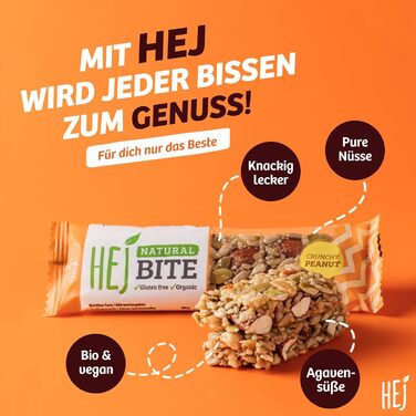 Органічні горіхові батончики - Низьковуглеводна закуска з горіхами - Веганський енергетичний батончик з мигдалем, фундуком та арахісом - Без глютену - Мигдаль та морська сіль 12 x 40 г Мигдаль та морська сіль 12 шт. (1 упаковка) (Хрумкий арахіс, 12 шт. (1