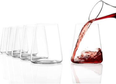 Келихи для червоного вина Stlzle Lausitz Power/Набір келихів для червоного вина з 6/Високоякісні келихи для червоного вина 520 мл/Келихи для вина Червоне вино/Келихи для червоного вина Stlzle (Стакан для червоного вина - 515 мл)