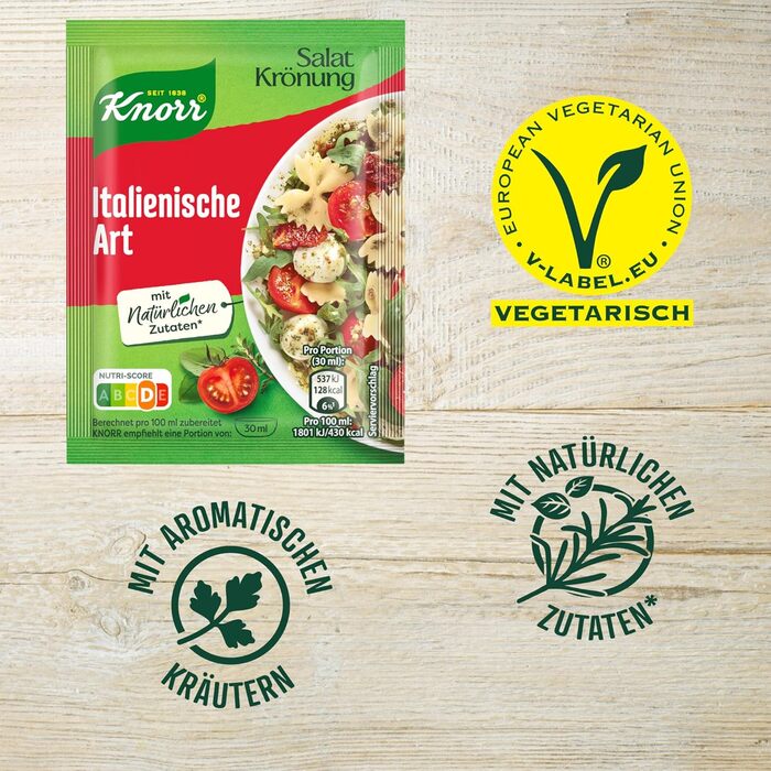 Італійська художня заправка Knorr Salatkrnung, упаковка 15 шт. (15 x 5 x 30 мл) (450 мл (упаковка 5 шт.))
