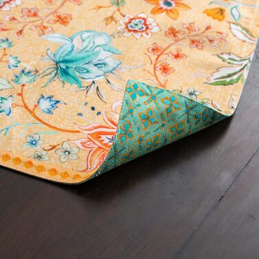 Бавовняні килимки для серветок, набір з 4 шт. , декоративні килимки для серветок, пасхальні килимки, що миються, для свят, вечерь, весни, літа (33 см x 48 см) (019 - Розкішний лофт - Персиковий), 39Hermine 100