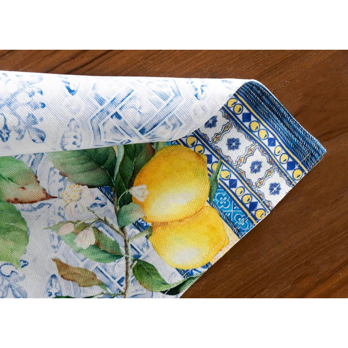 Бавовняні килимки для серветок, набір з 4 шт. , декоративні килимки для серветок, пасхальні килимки, що миються, для свят, вечерь, весни, літа (33 см x 48 см) (цитрусово-жовтий), 39Hermine 100