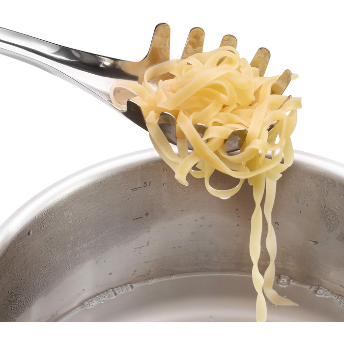 Ложка для спагетті WMF Profi Plus 32 см, нержавіюча сталь Cromargan частково матова, ідеально підходить як щипці для пасти та щипці для спагетті, можна мити в посудомийній машині (комплект із сервірувальною ложкою 32 см)