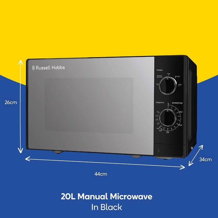 Мікрохвильова піч 20 л, 800 Вт чорний RHM2027B Russell Hobbs