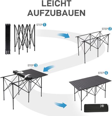 Складной кемпинговый стол 116x70 см EVER ADVANCED