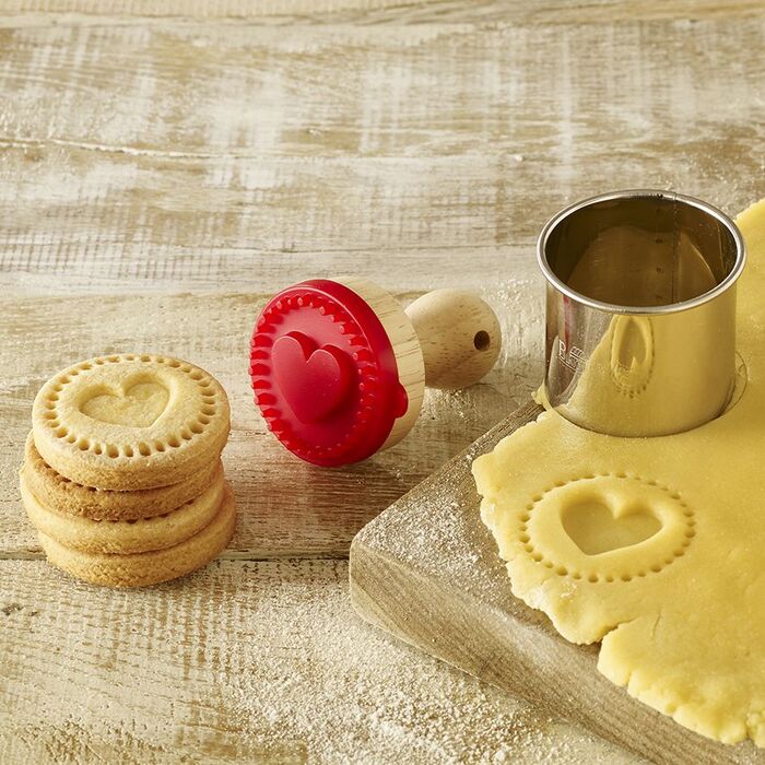 Штамп для печива у вигляді серця маленький, 5 см, Be Happy Smile, RBV Birkmann