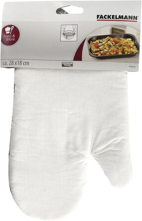 Рукавиця для духовки, бавовна, біло-сіра Fackelmann