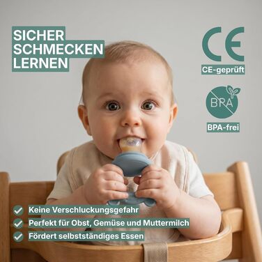 Силиконовый ниблер для детей с лотком для замораживания на 10 порций с крышкой, синий Broemba