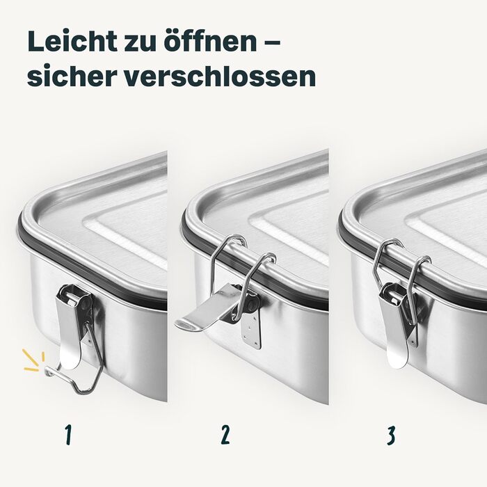 Набір з 3 ланч-боксів 800, 1200 та 1400 мл, нержавіюча сталь Silberthal