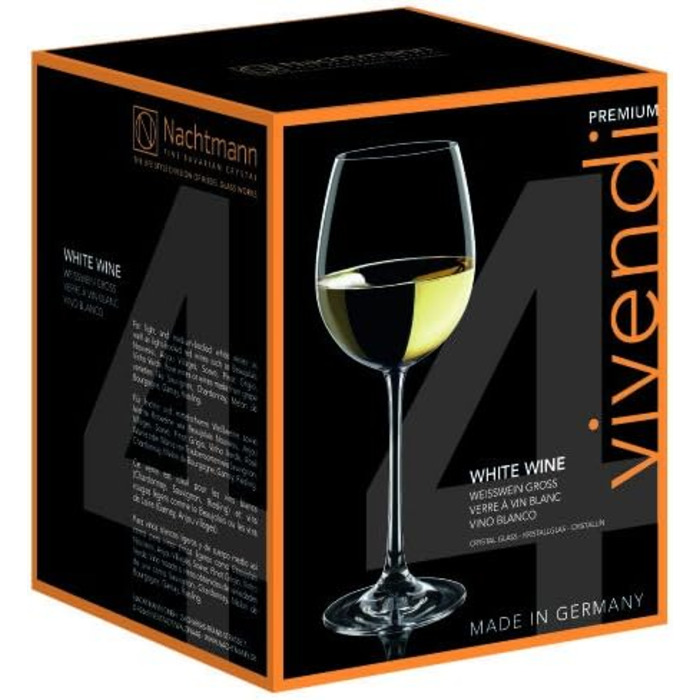 Келих для шампанського Spiegelau & Nachtmann, келих, прозорий, 4 шт. и (упаковка з ), 4 (келихи для білого вина)