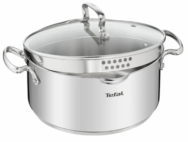 Tefal Каструля DUETTO+, 5л, з кришкою, нержавюча сталь, скло