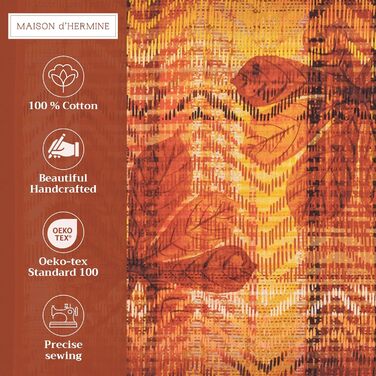 Бавовняні килимки для серветок, набір з 4 шт. , декоративні килимки для серветок, пасхальні килимки, що миються, для свят, вечерь, весни, літа (33 см x 48 см) (11 - тартан на День подяки), 39Hermine 100