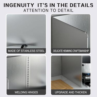 Складний настінний бризкозахисний екран для кухні 100 х 50 х 50 см Tauzveok