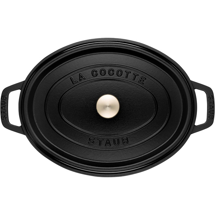 Чавунна жаровня/кокот STAUB, овальна 6,7 л, (41 см, чорна)